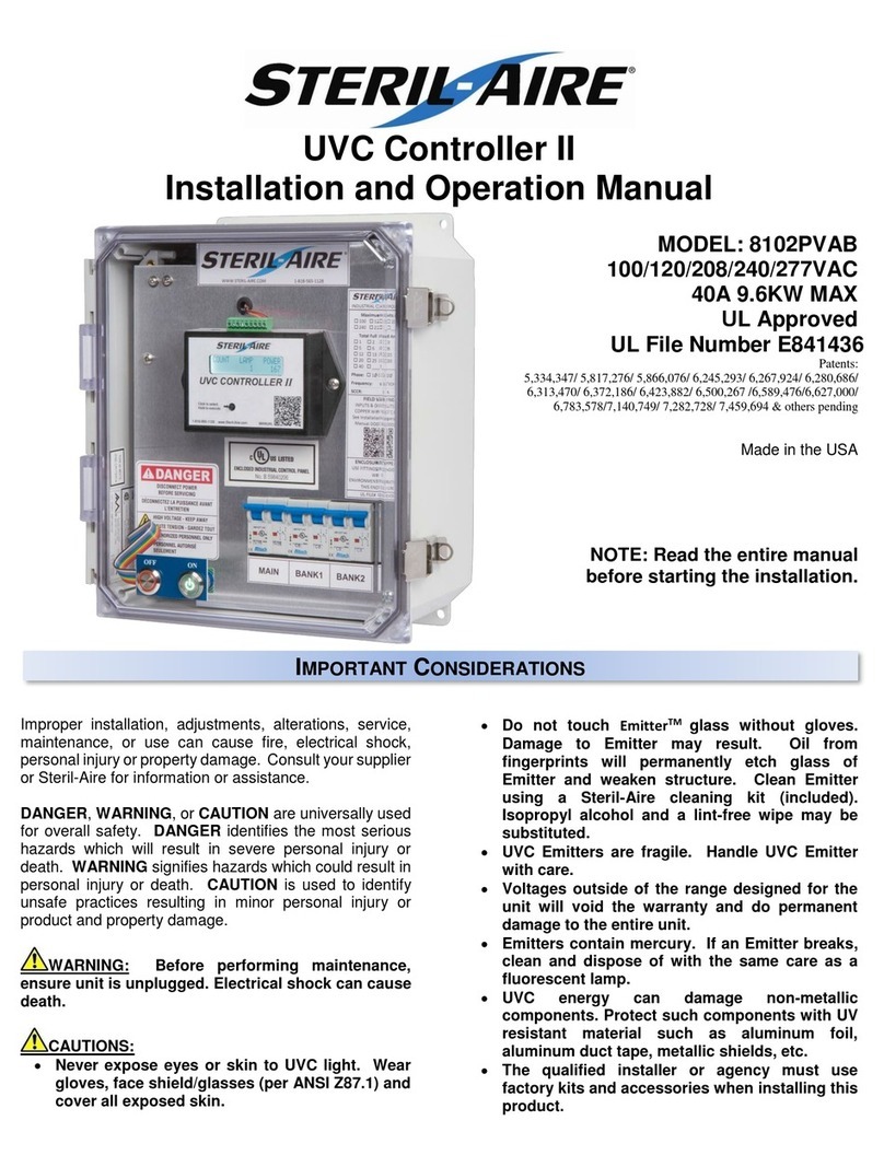 Steril-Aire UVC Controller II User manual