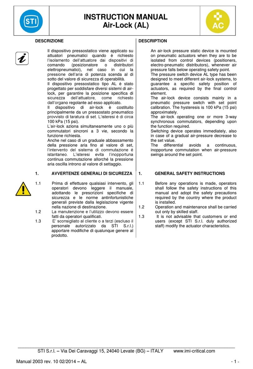 STI Air-Lock instruction manual