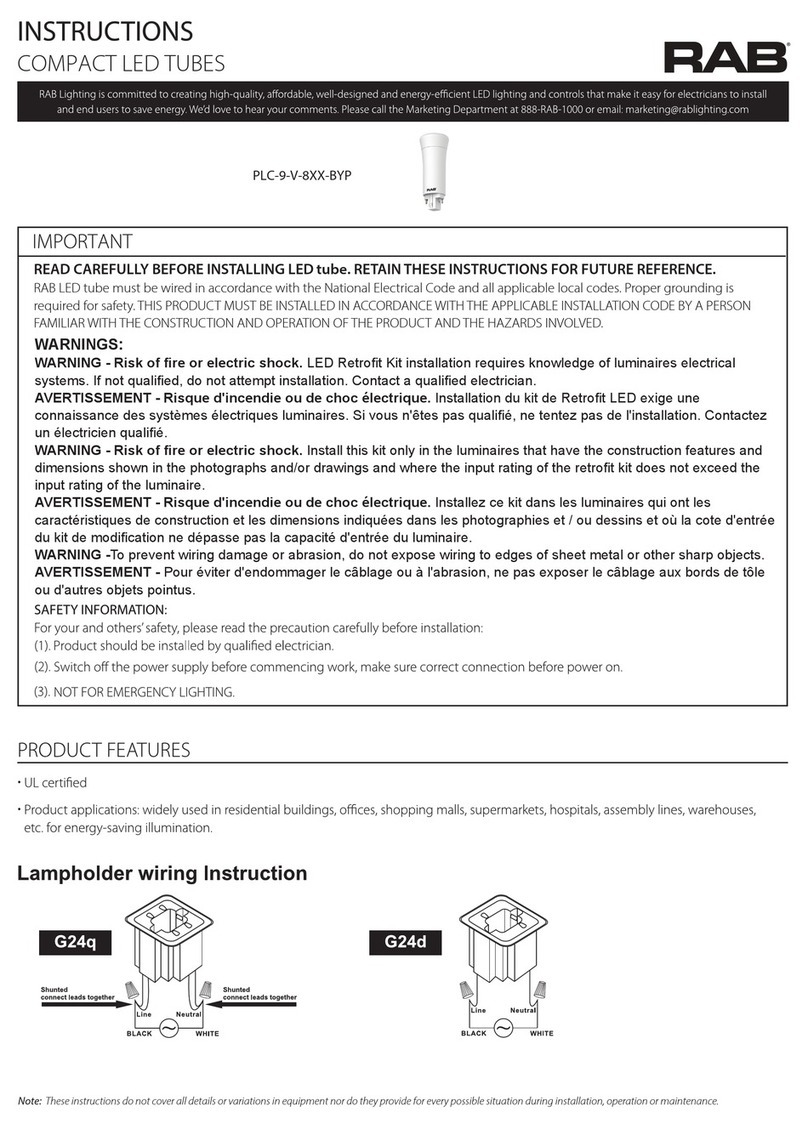 RAB PLC-9-V-8XX-BYP User manual
