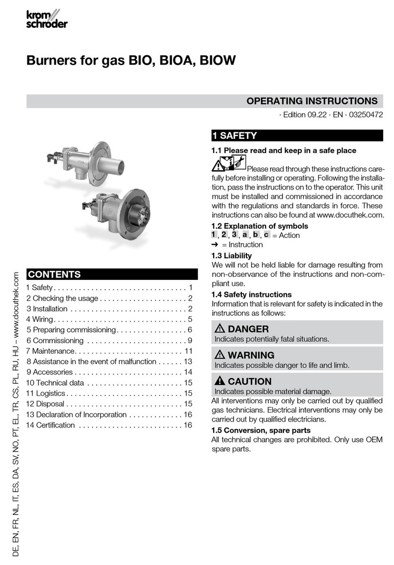 Kromschroeder BIO 50 operating instructions Kromschroeder BIO 50 operating instructions