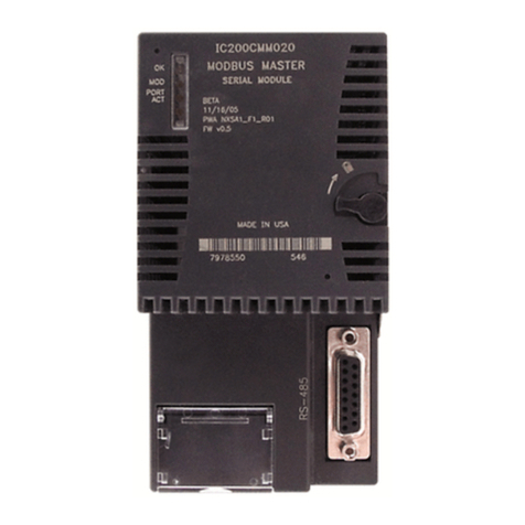 Emerson PACSystems VersaMax IC200CMM020 User manual