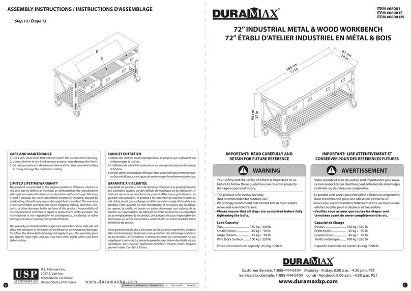 Dura-Max 68001 Assembly instructions