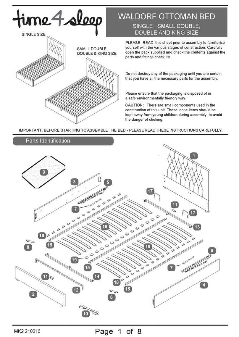 Time4Sleep WALDORF OTTOMAN BED SINGLE Assembly instructions