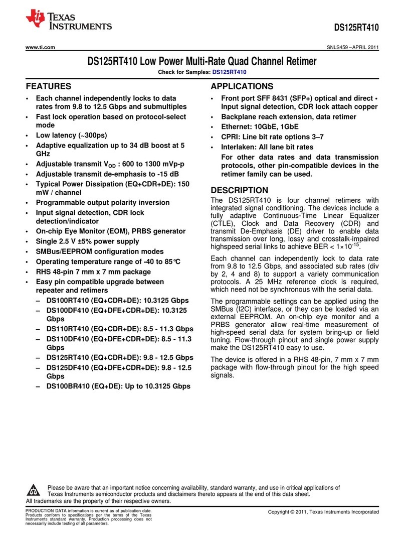 Texas Instruments DS125RT410 User manual