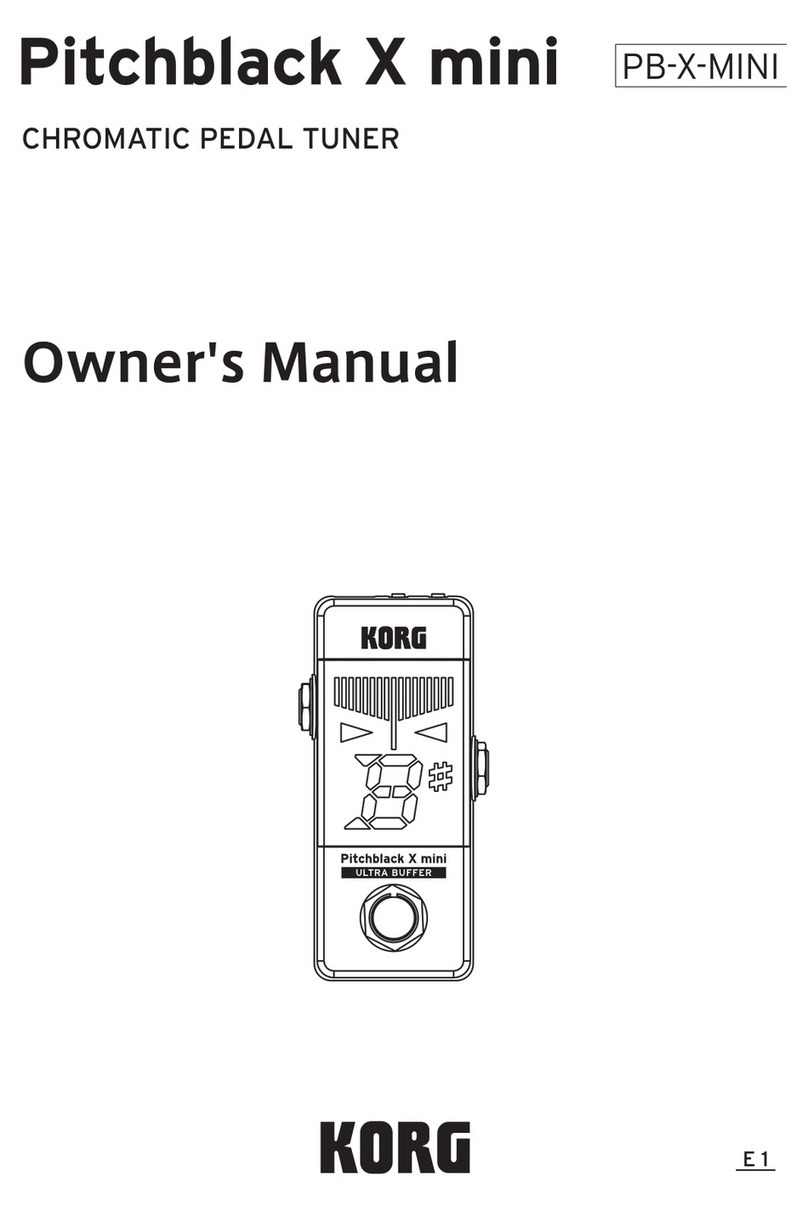 Korg Pitchback X mini User manual