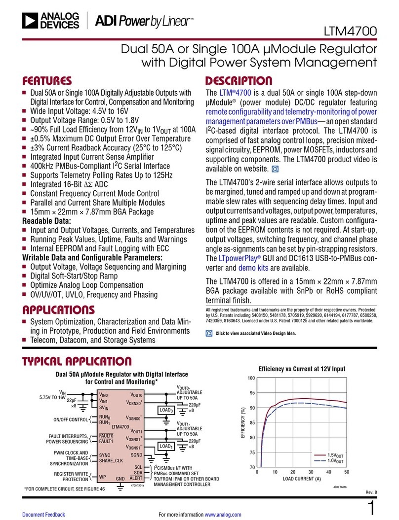 Analog Devices Linear LTM 4700 user manual