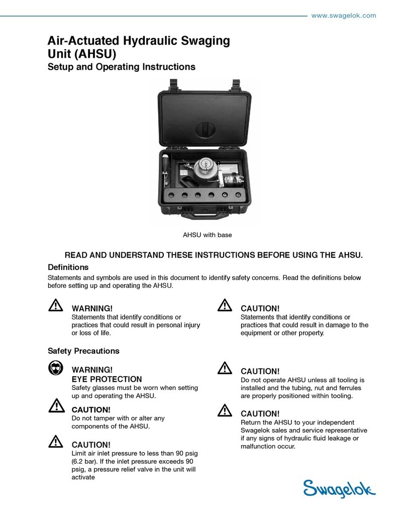Swagelok AHSU Set up and operating instructions