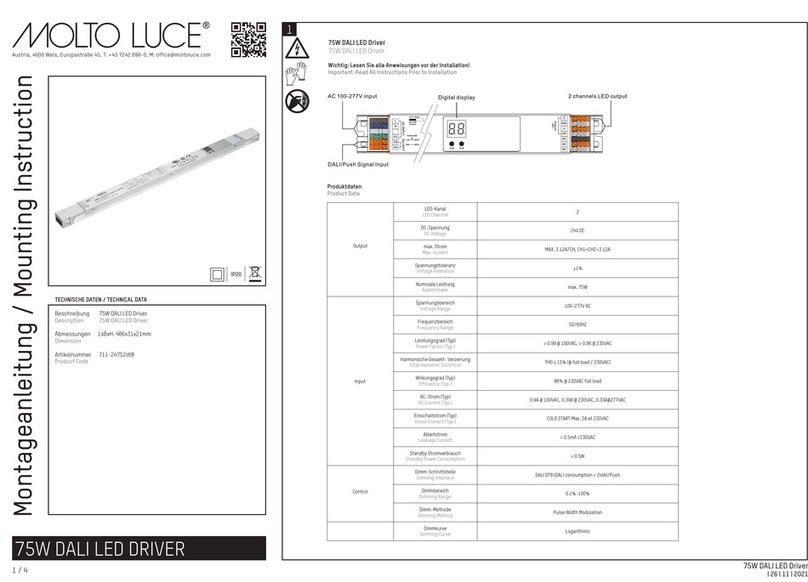 MOLTO LUCE 711-24752dt8 User guide