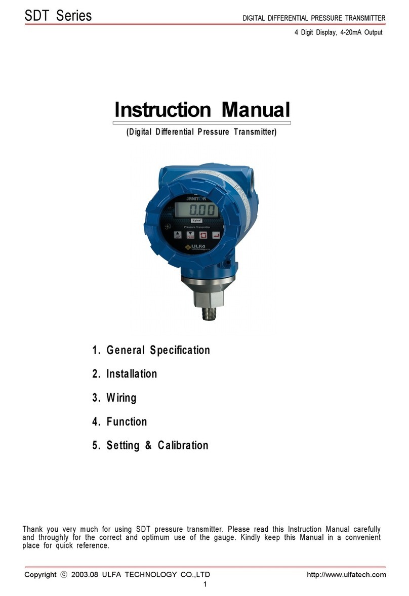 ULFA TECHNOLOGY JANITOR SDT Series instruction manual