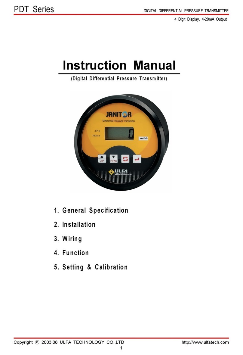 ULFA TECHNOLOGY JANITOR PDT Series instruction manual