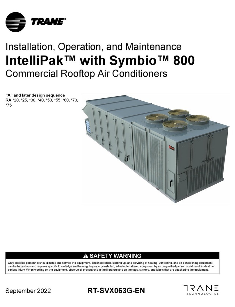 Trane IntelliPak with Symbio 800 Installation and operating instructions