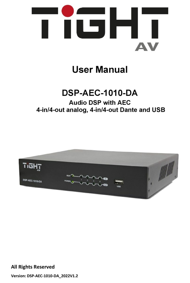 TiGHT AV DSP-AEC-1010-DA user manual