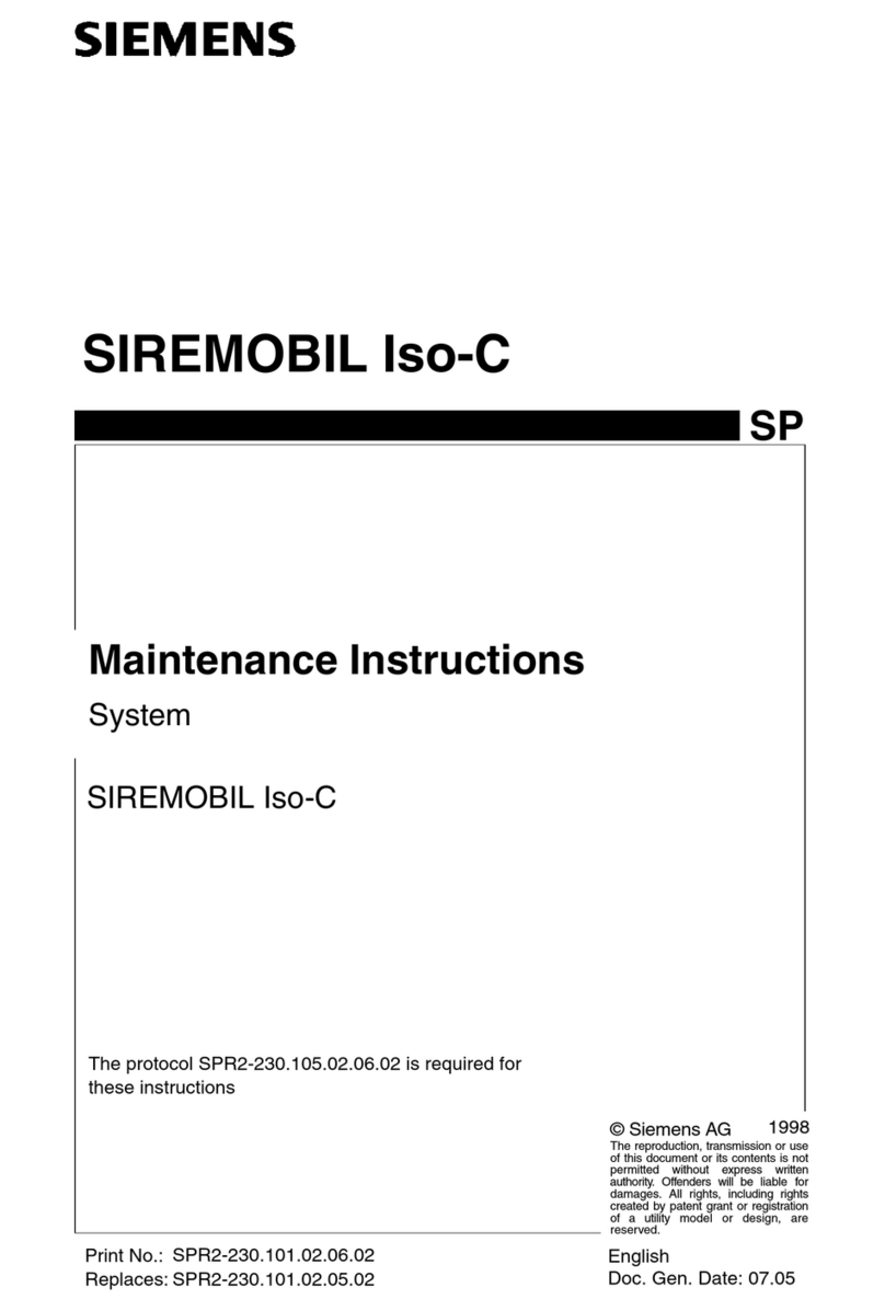 Siemens SIREMOBIL Iso-C Operating and maintenance instructions