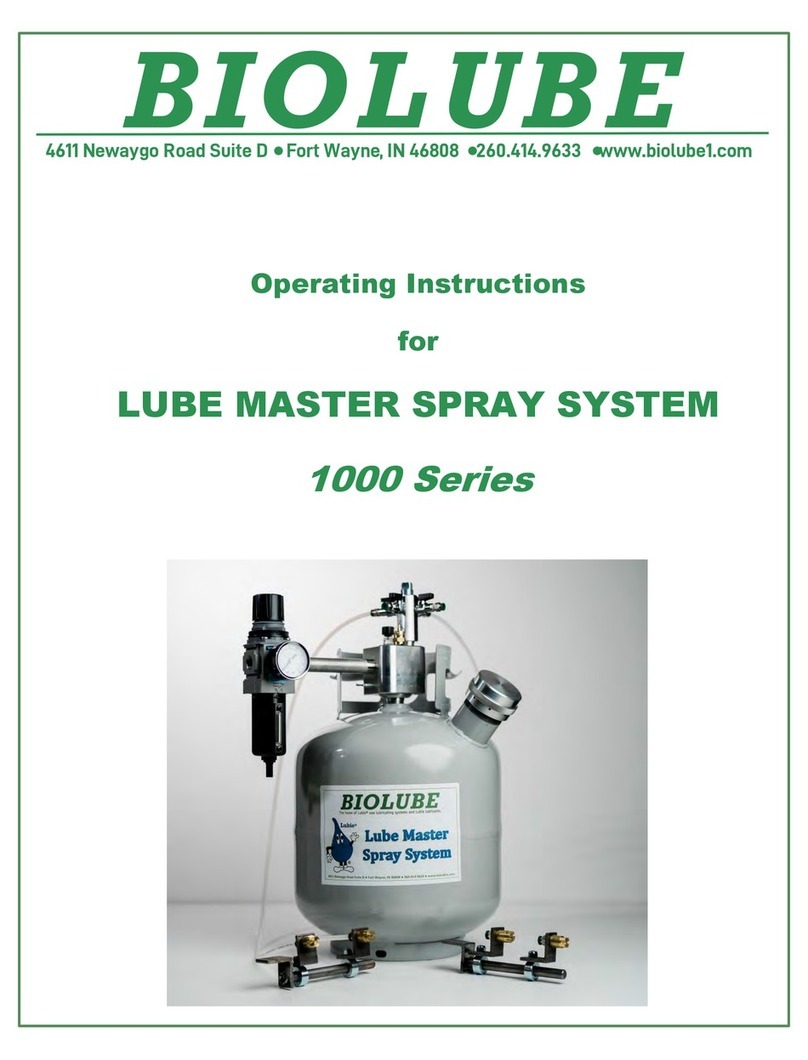 LUBE BIOLUBE 1000 Series operating instructions