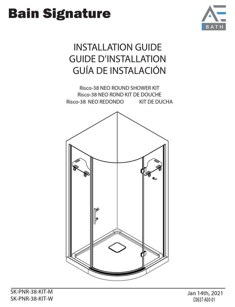 A&E Bath and Shower Risco-38 NEO SK-PNR-38-KIT-M installation guide