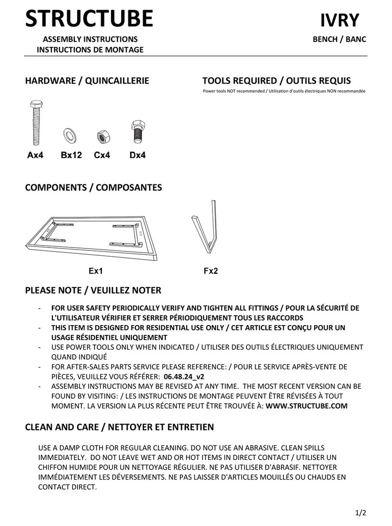 STRUCTUBE IVRY User manual STRUCTUBE IVRY User manual