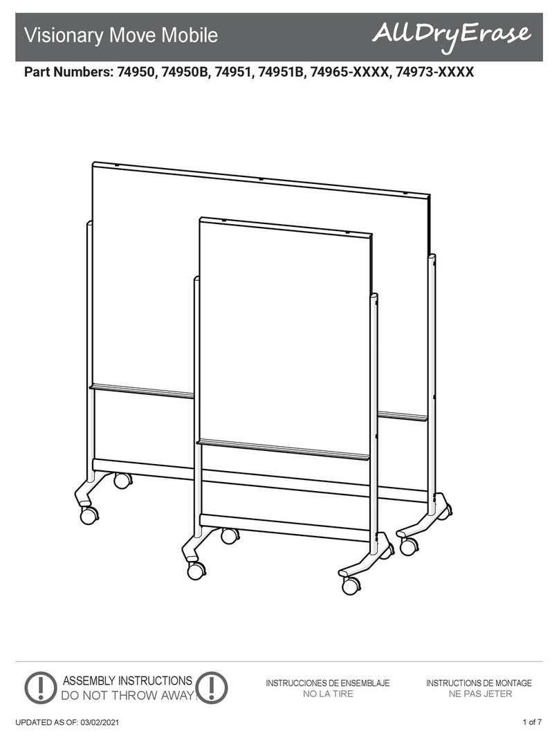 Mooreco All Dry Erase 74965 Series Assembly instructions