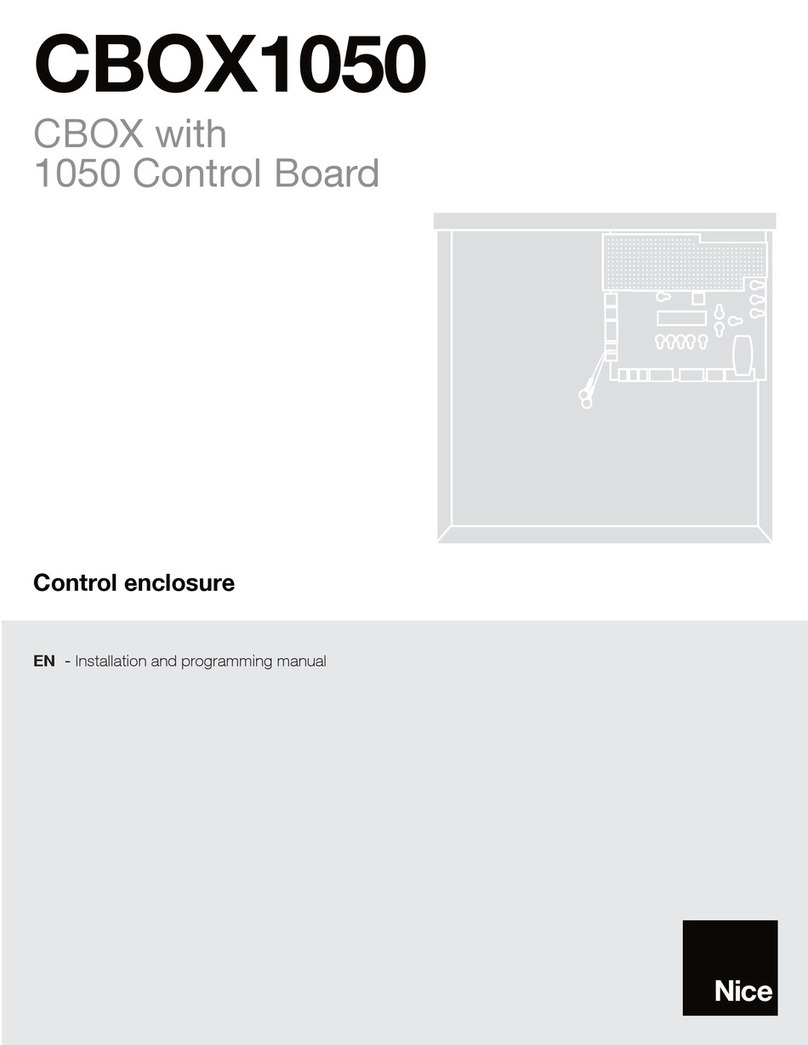 Nice CBOX1050 Installation and programming manual