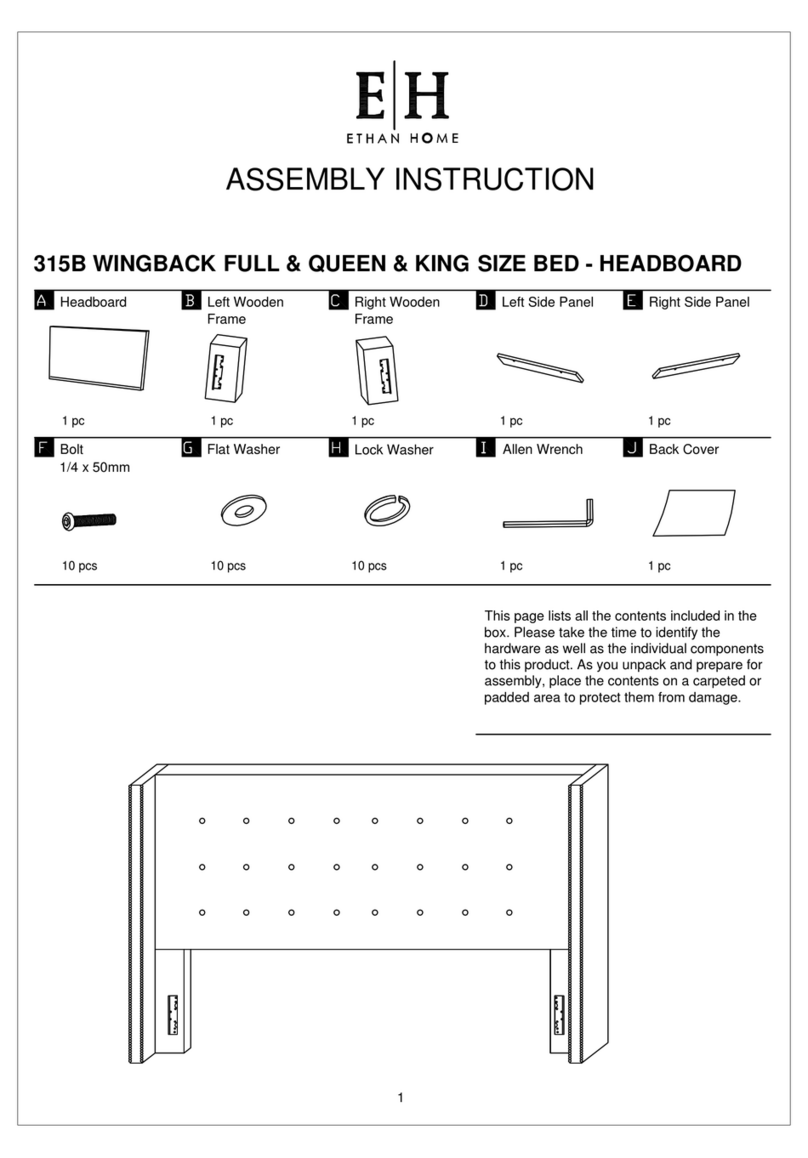 Ethan Home 315B WINGBACK KING Assembly instruction