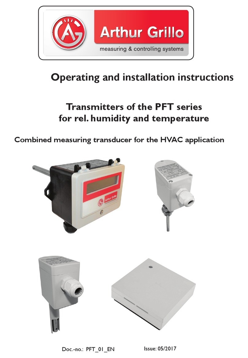 Arthur Grillo PFT Series Operating and installation instructions