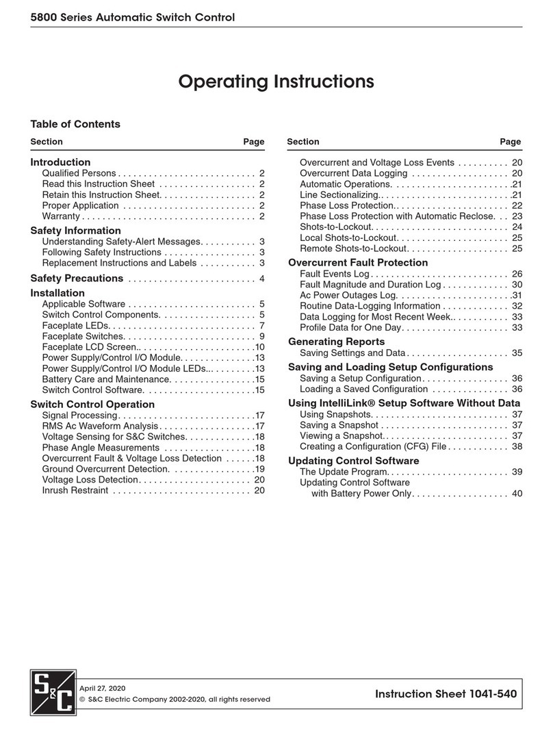S&C 5800 Series User manual