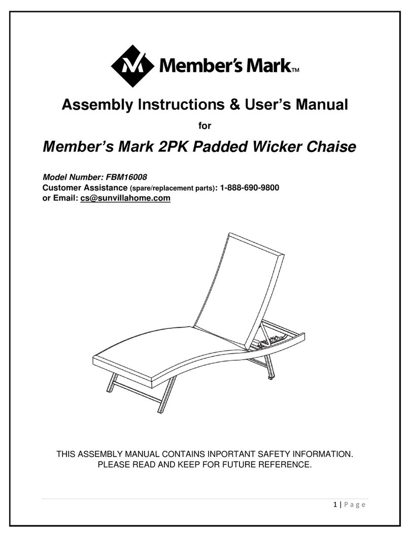 Members Mark FBM16008 Assembly instructions & user manual