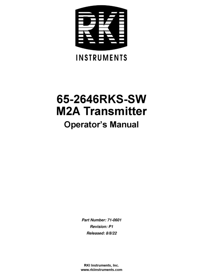 RKI Instruments 65-2646RKS-SW User manual