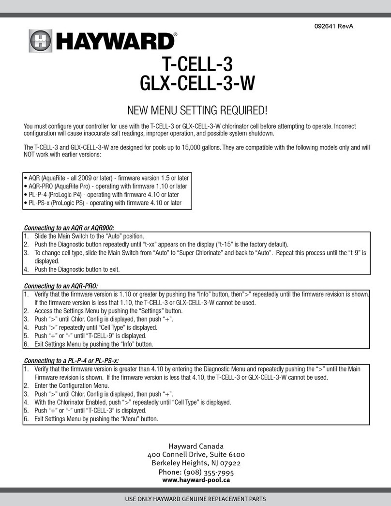 Hayward T-CELL-3 instructions