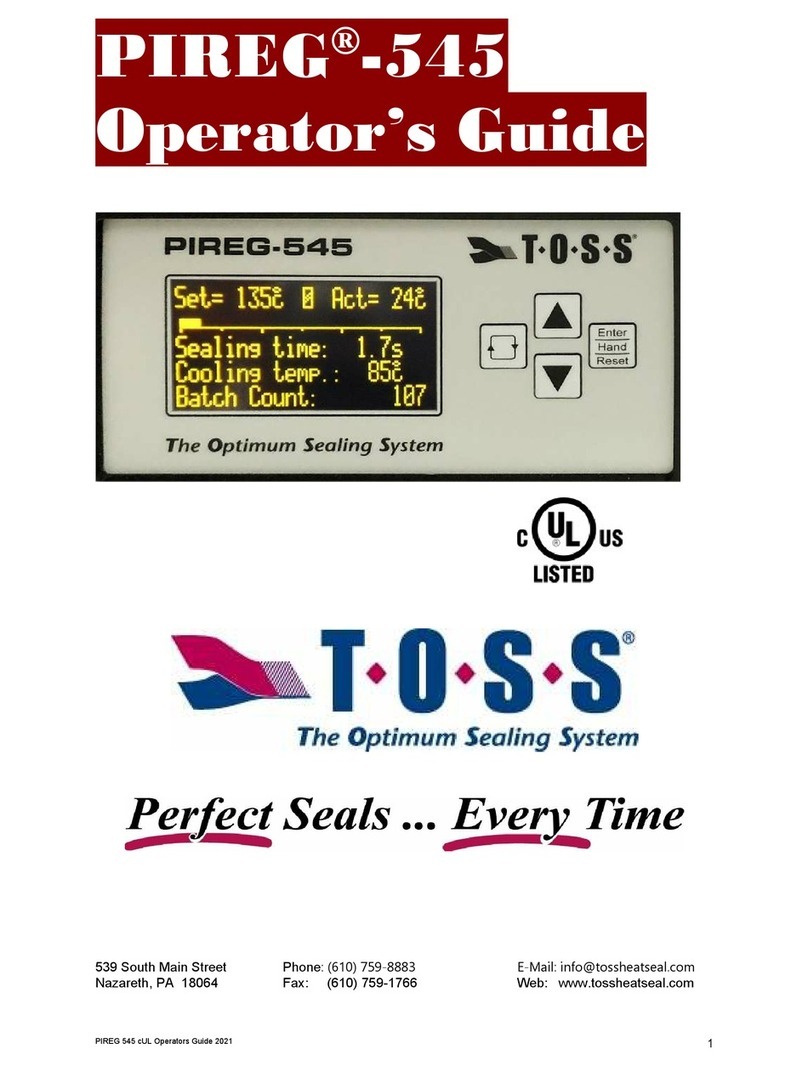 Toss PIREG 545 Operator's manual