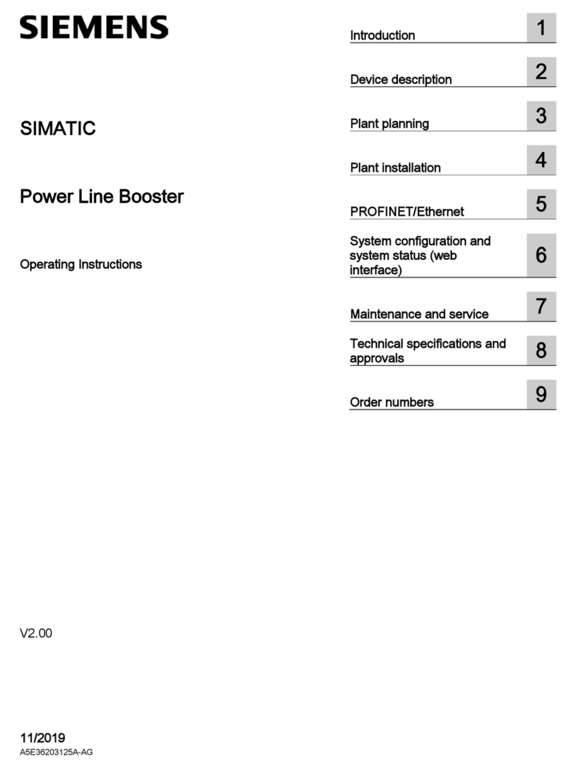 Siemens SIMATIC Power Line Booster User manual
