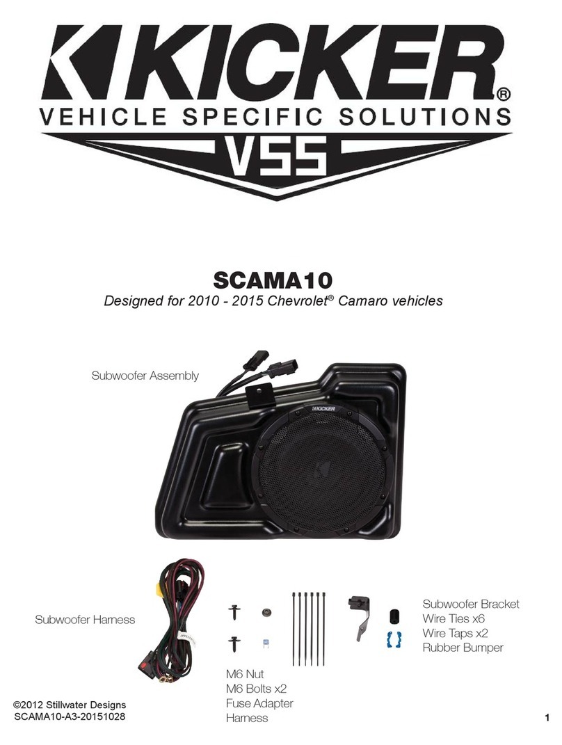 Stillwater Designs Kicker VSS SCAMA10 quick start guide