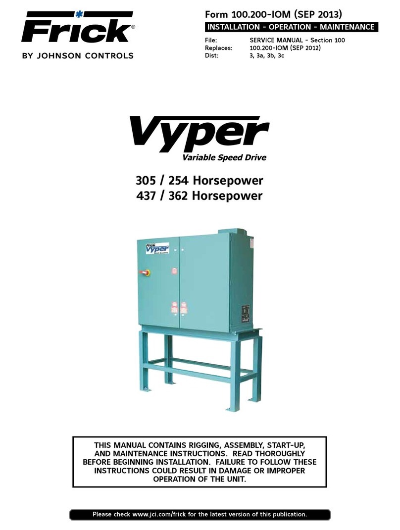 Johnson Controls Frick Vyper 305/254 Horsepower User manual