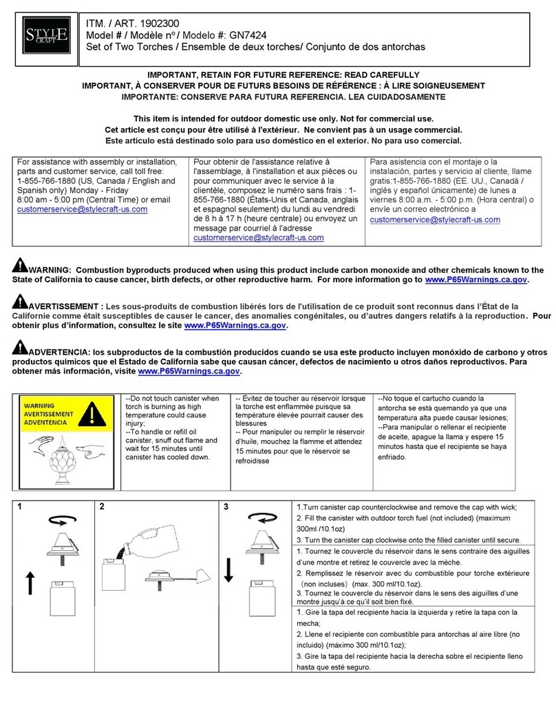 STYLECRAFT GN7424 User manual