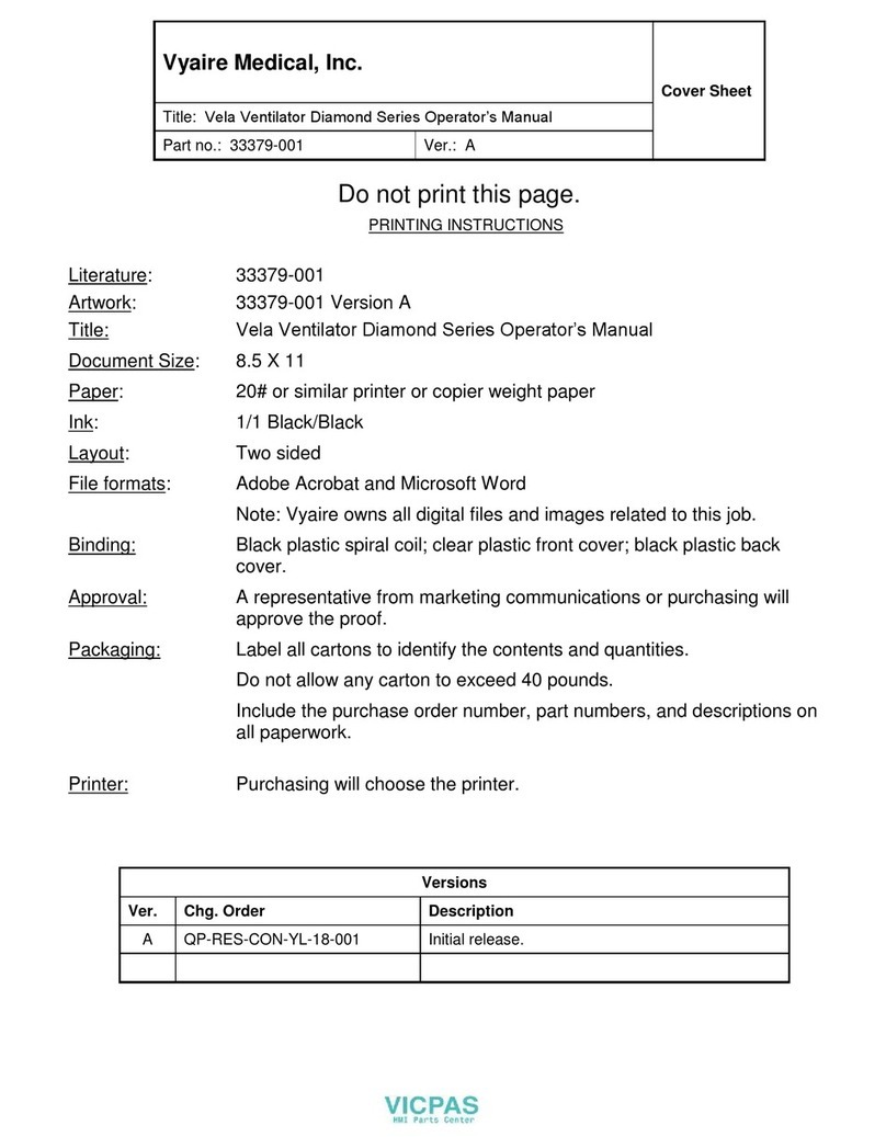 Vyaire Diamond Series Operator's manual