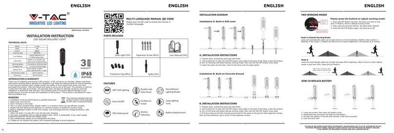 V-TAC VT-945 installation instructions