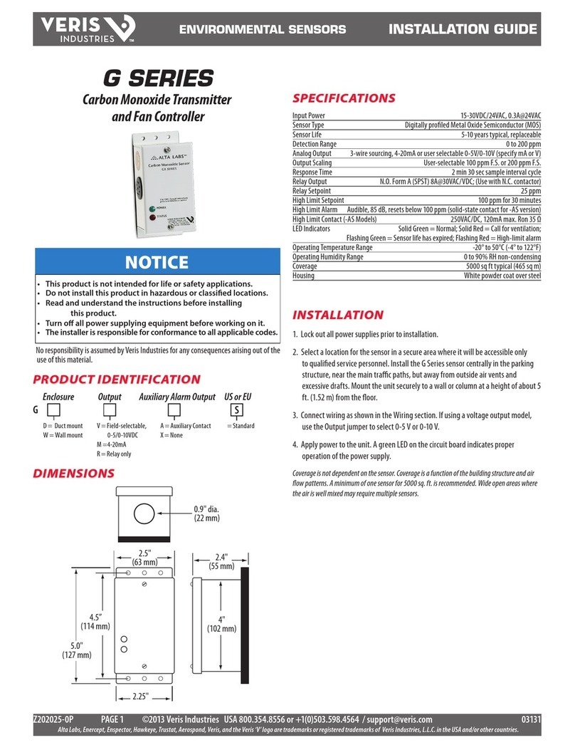 Veris Industries G Series installation guide