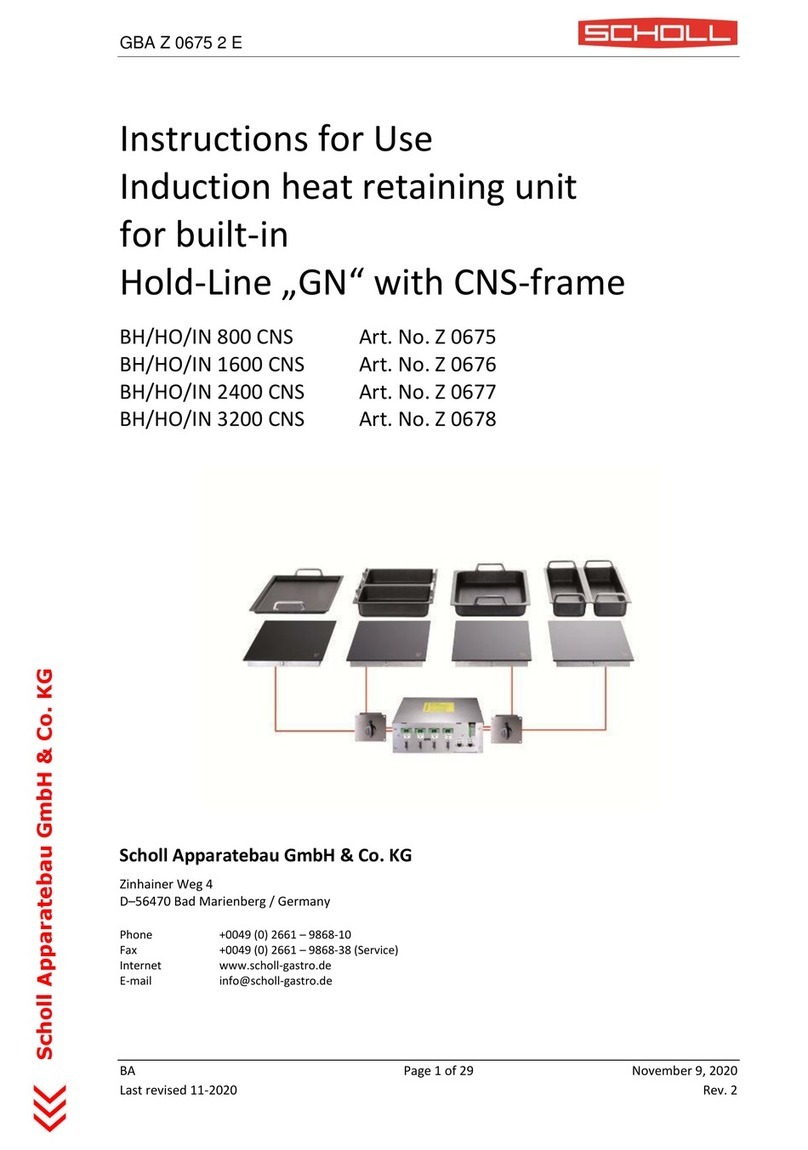 Scholl BH/HO/IN 800 CNS Instructions for use