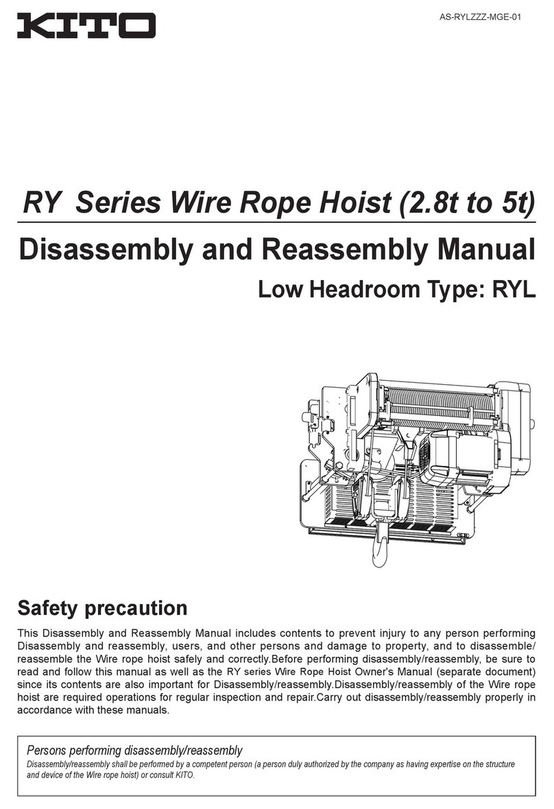 KITO RY Series Assemble, Disassemble & Troubleshooting Instructions