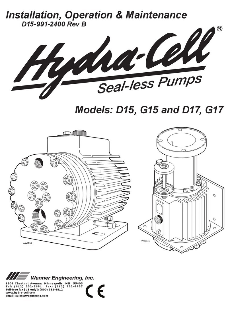 Wanner Engineering Hydra-Cell D15 Installation operation & maintenance