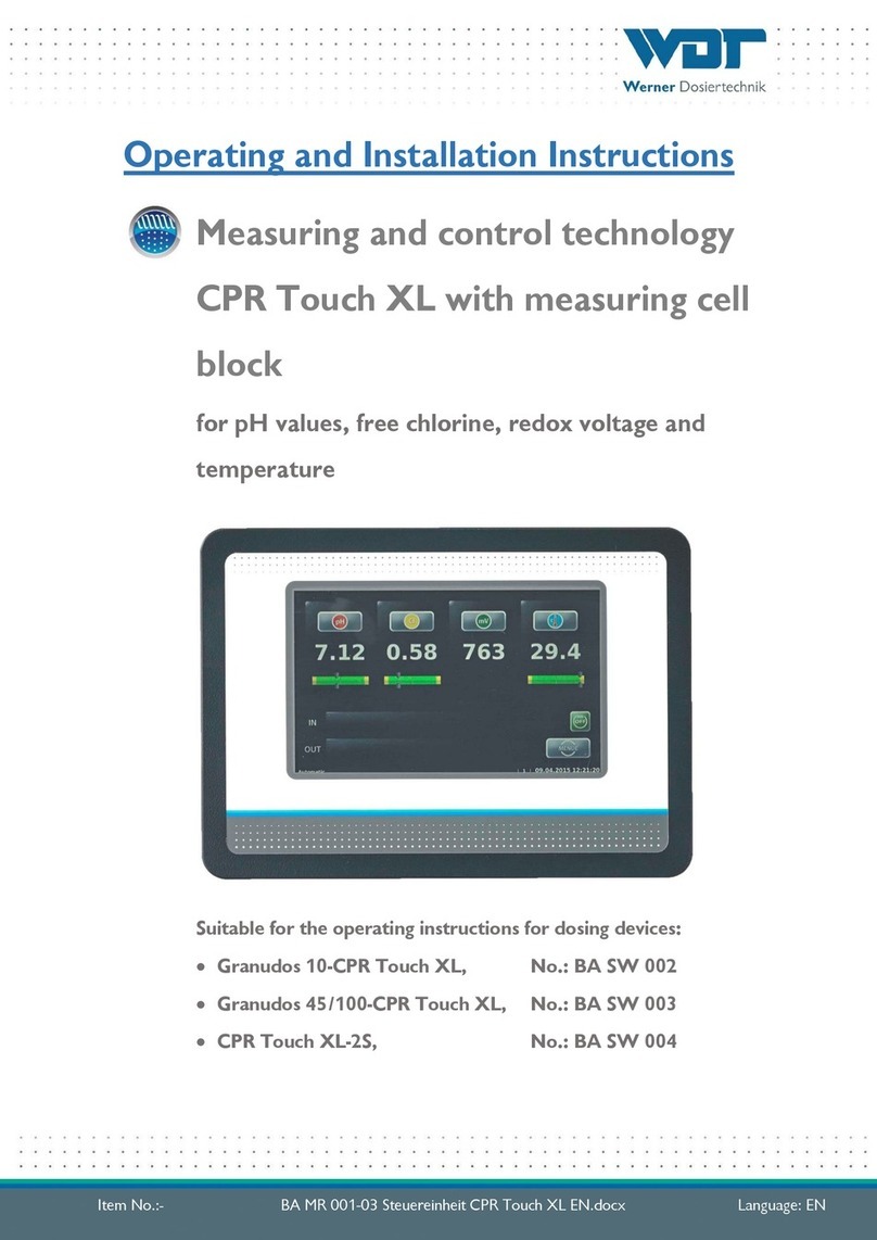 WDT CPR Touch XL Operating and installation instructions