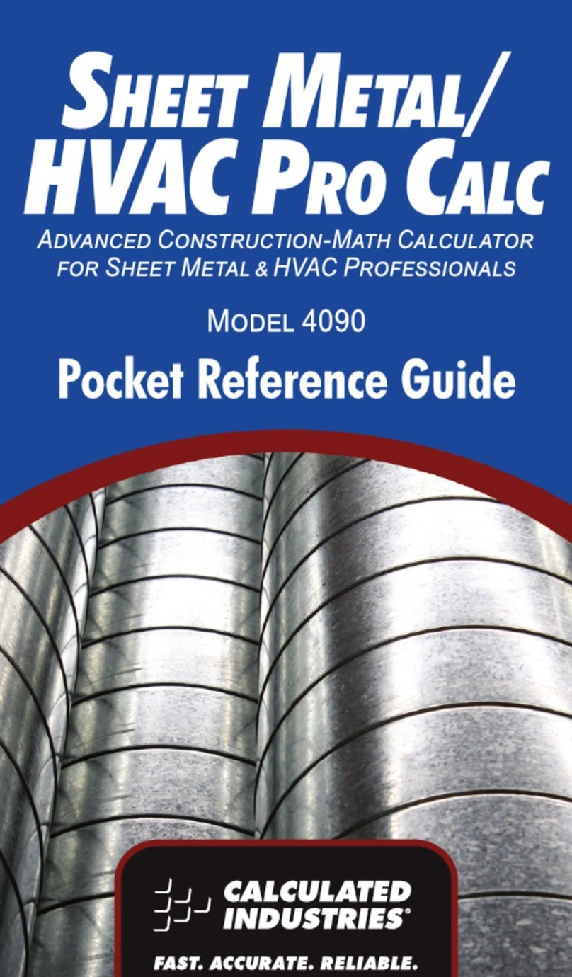 Calculated Industries 4090 User manual