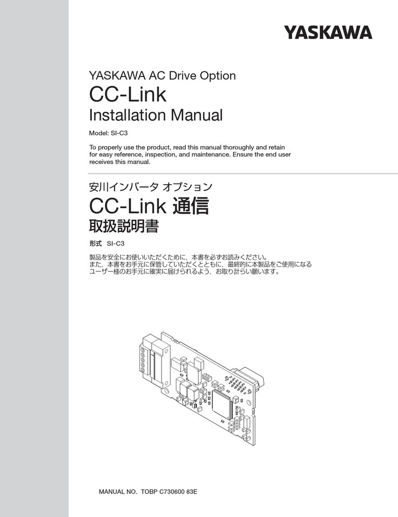 YASKAWA CC-Link SI-C3 User manual