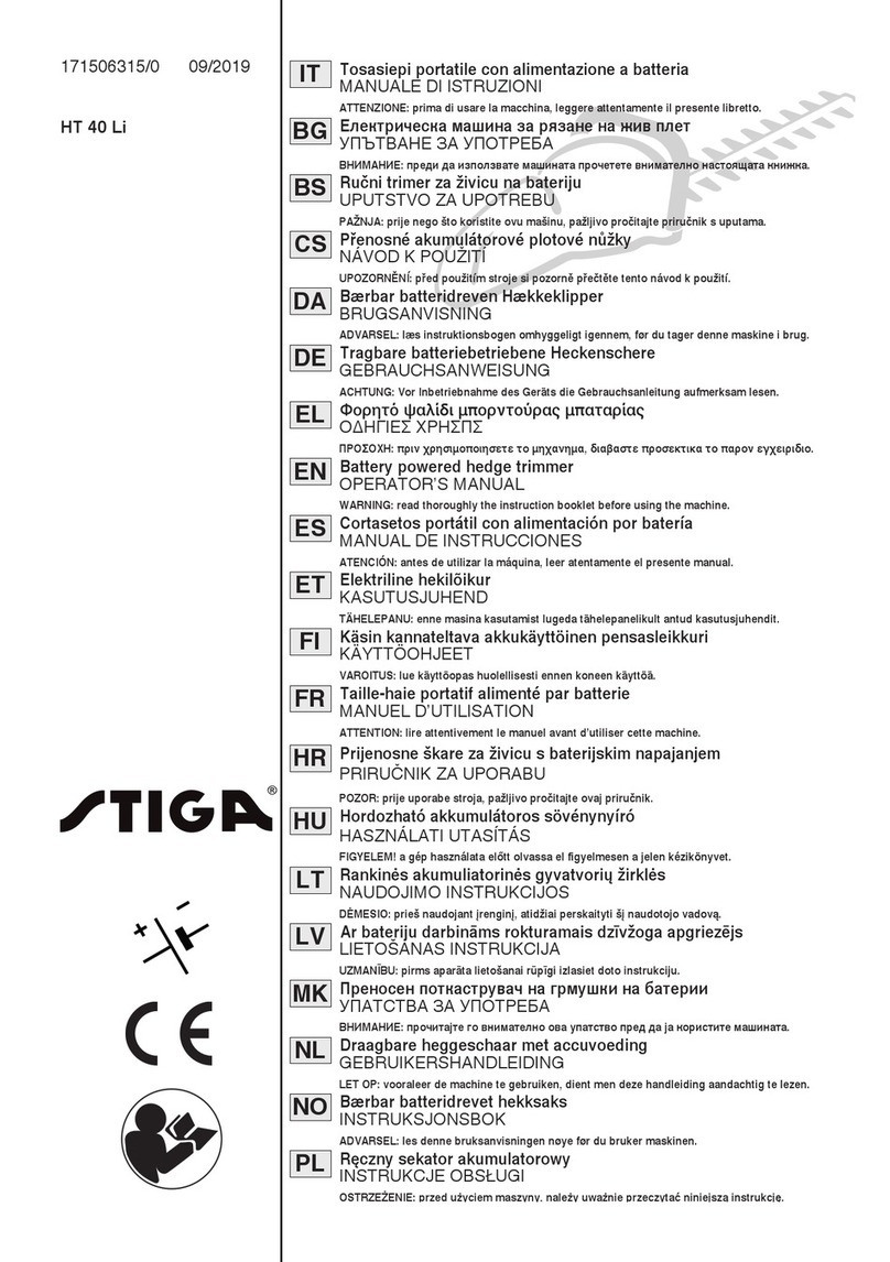 Stiga HT 40 Li User manual