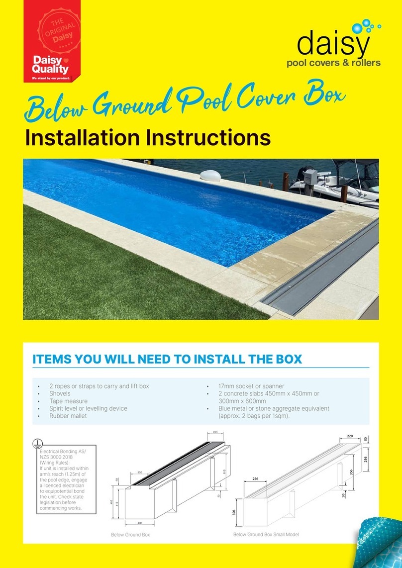 Daisy Below Ground Pool Cover Box installation instructions