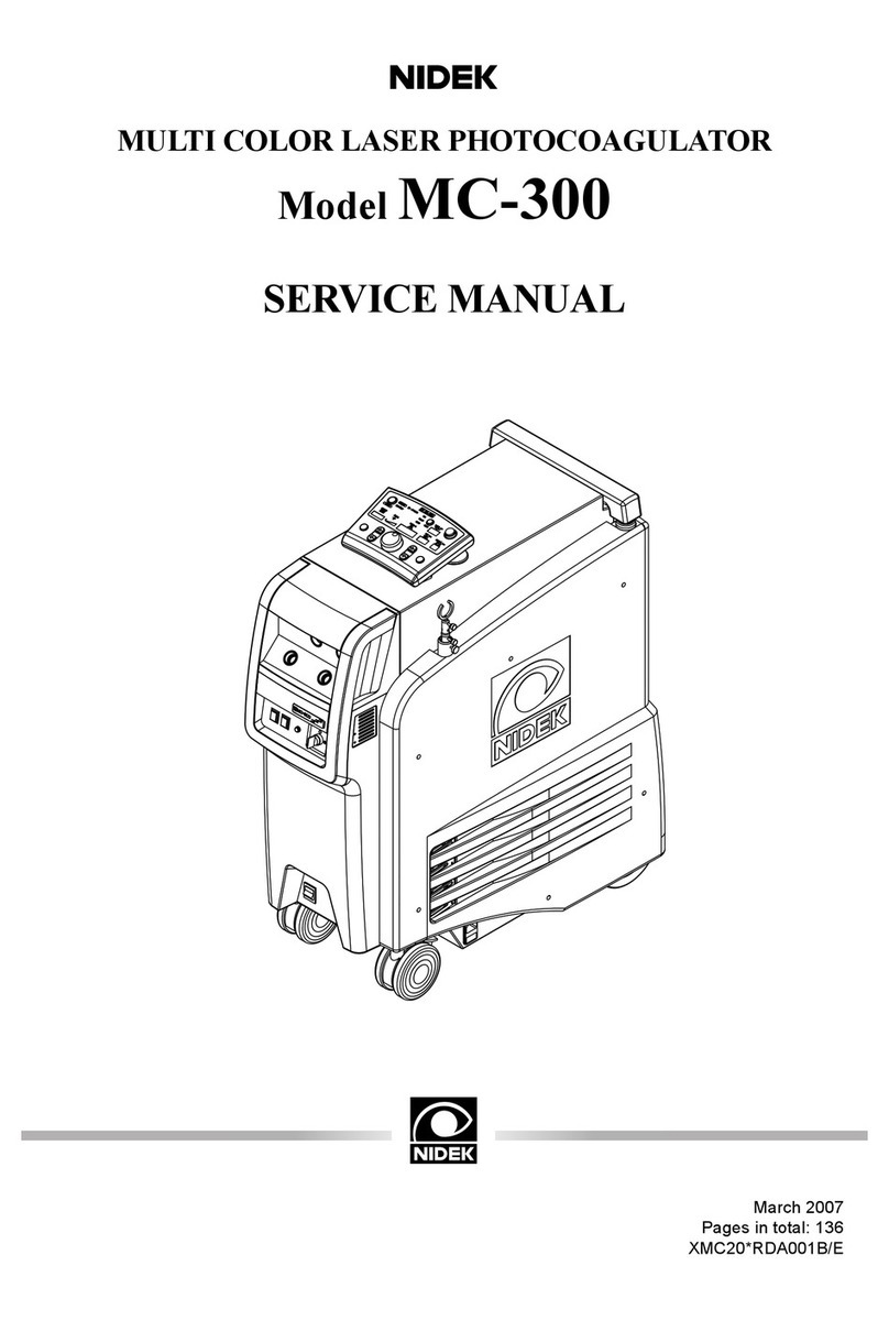 Nidek Medical MC-300 Service manual Nidek Medical MC-300 Service manual