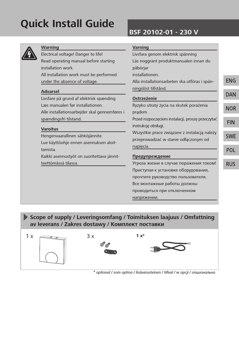 Neotherm BSF 20102-01 Quick install guide