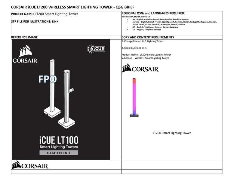 Corsair iCUE LT20 quick start guide
