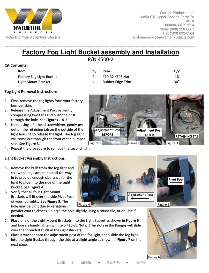 Warrior Products 4500-2 Assembly and installation Warrior Products 4500-2 Assembly and installation