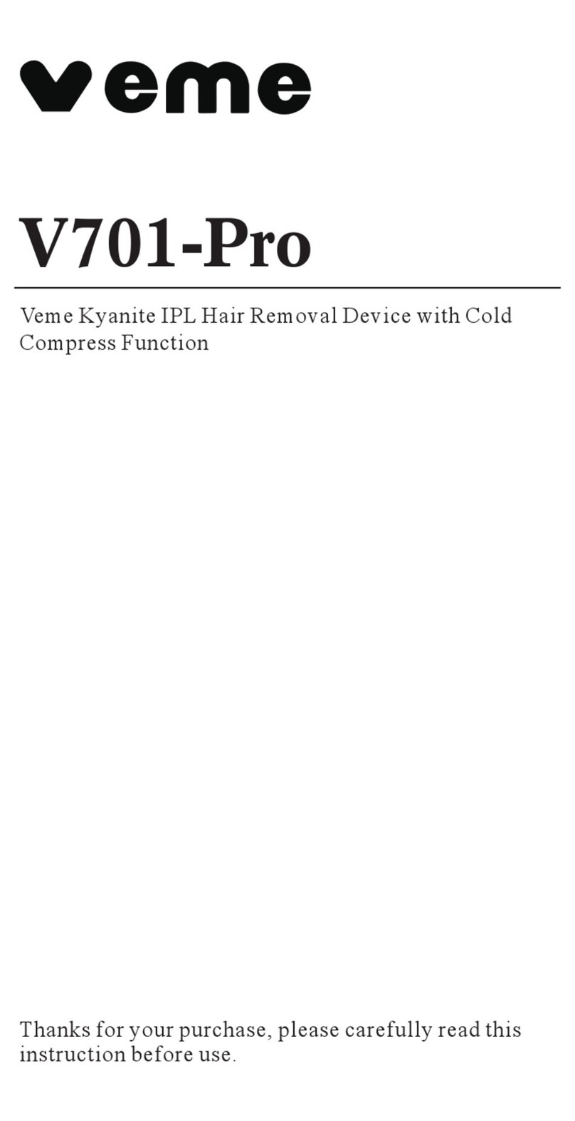 veme Kyanite V701-Pro manual