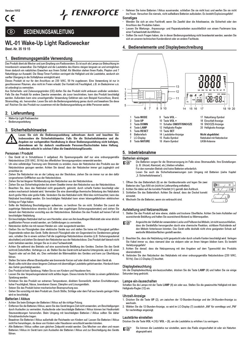 Renkforce WL-01 operating instructions